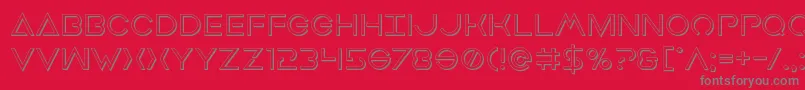 Earthorbiter3D Font – Gray Fonts on Red Background