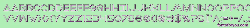 Earthorbiter3D Font – Purple Fonts on Green Background