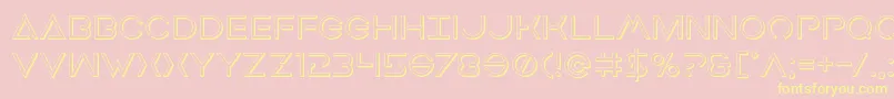 Earthorbiter3D Font – Yellow Fonts on Pink Background