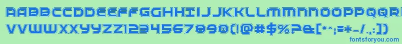 Fedserviceacad Font – Blue Fonts on Green Background
