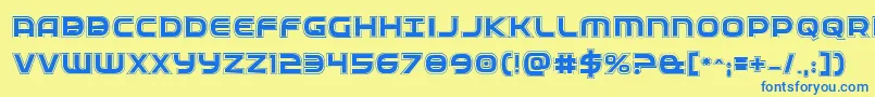 Fedserviceacad Font – Blue Fonts on Yellow Background