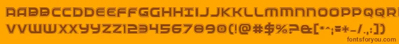Fedserviceacad Font – Brown Fonts on Orange Background