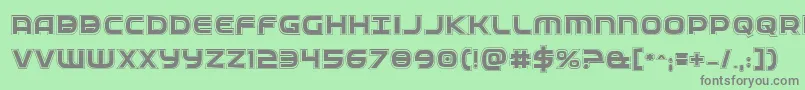 Fedserviceacad Font – Gray Fonts on Green Background