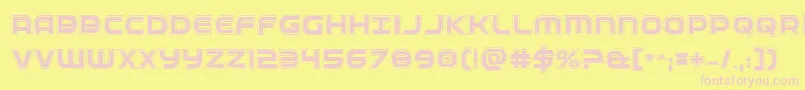 Fedserviceacad Font – Pink Fonts on Yellow Background