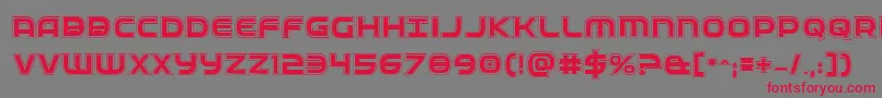 Fedserviceacad Font – Red Fonts on Gray Background
