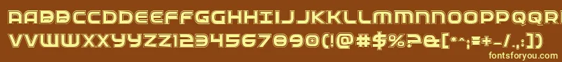 Fedserviceacad Font – Yellow Fonts on Brown Background