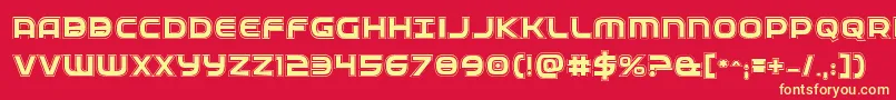 Fedserviceacad Font – Yellow Fonts on Red Background