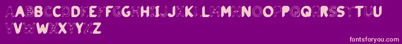 BrouhahaOne Font – Pink Fonts on Purple Background