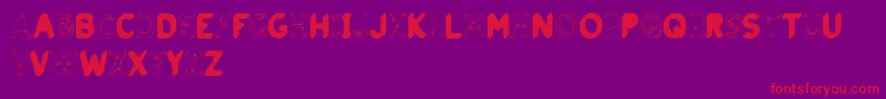 BrouhahaOne Font – Red Fonts on Purple Background