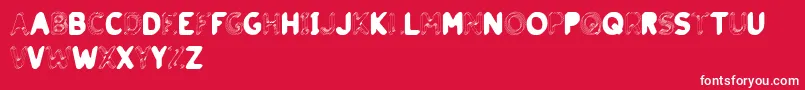 BrouhahaOne Font – White Fonts on Red Background