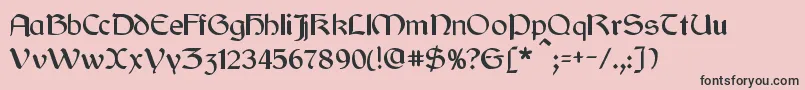 Cyrodiil Font – Black Fonts on Pink Background