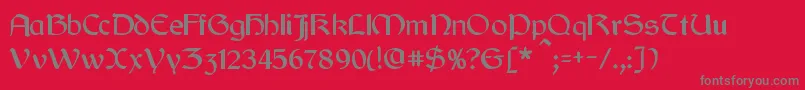 Cyrodiil Font – Gray Fonts on Red Background