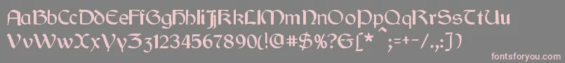 Cyrodiil Font – Pink Fonts on Gray Background