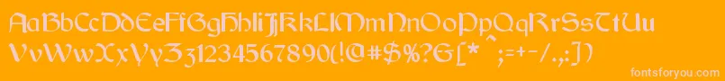 Cyrodiil Font – Pink Fonts on Orange Background