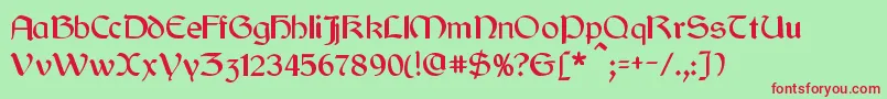 fuente Cyrodiil – Fuentes Rojas Sobre Fondo Verde