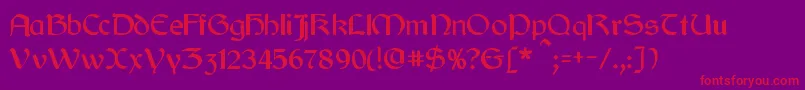 Cyrodiil Font – Red Fonts on Purple Background