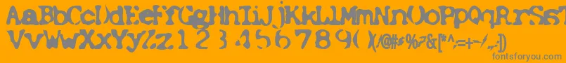 フォントPretext – オレンジの背景に灰色の文字