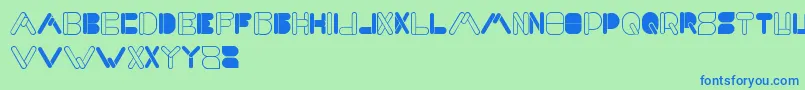 MaximumKilometer Font – Blue Fonts on Green Background