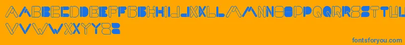 MaximumKilometer Font – Blue Fonts on Orange Background