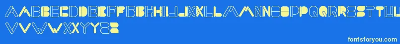 MaximumKilometer Font – Yellow Fonts on Blue Background