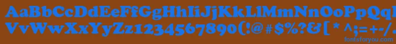 Agcoopr Font – Blue Fonts on Brown Background