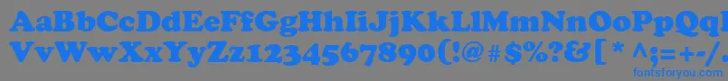 Agcoopr Font – Blue Fonts on Gray Background