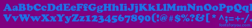 Agcoopr Font – Blue Fonts on Purple Background