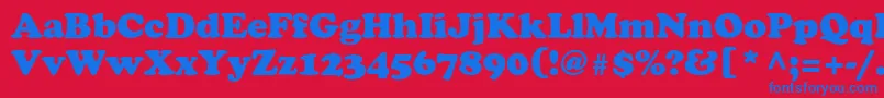 Agcoopr Font – Blue Fonts on Red Background