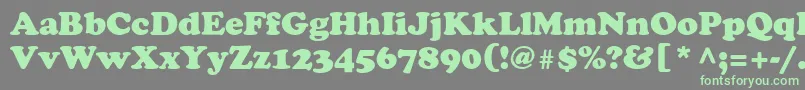 Agcoopr Font – Green Fonts on Gray Background