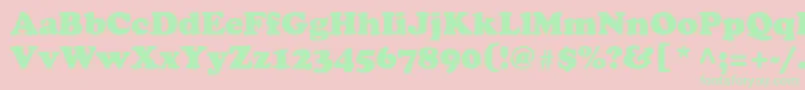 Agcoopr Font – Green Fonts on Pink Background