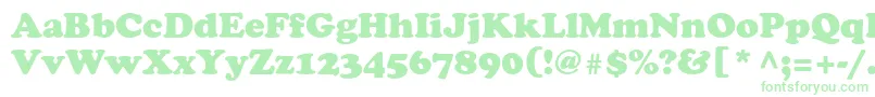 Agcoopr-Schriftart – Grüne Schriften auf weißem Hintergrund