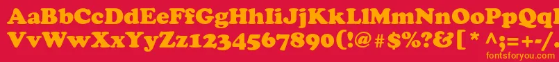 Agcoopr Font – Orange Fonts on Red Background