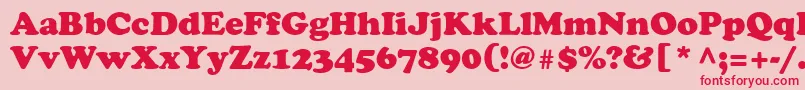 Agcoopr Font – Red Fonts on Pink Background