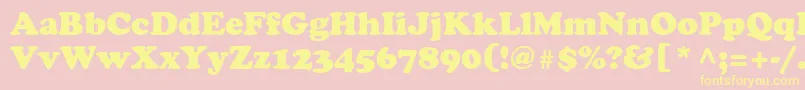 Agcoopr Font – Yellow Fonts on Pink Background