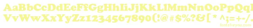 Agcoopr Font – Yellow Fonts on White Background