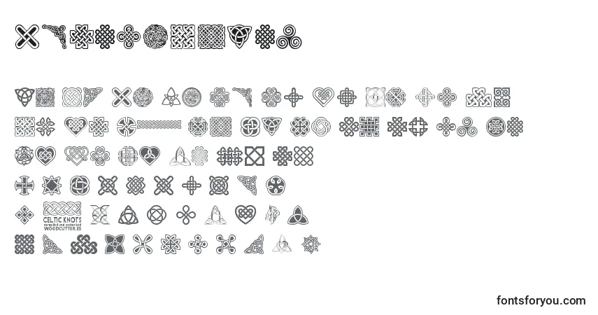 Schriftart CelticKnots – Alphabet, Zahlen, spezielle Symbole