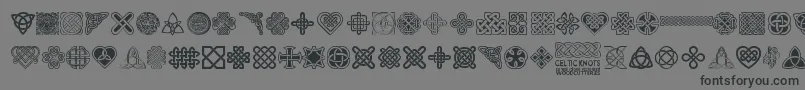 CelticKnots-Schriftart – Schwarze Schriften auf grauem Hintergrund