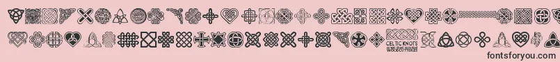 Шрифт CelticKnots – чёрные шрифты на розовом фоне
