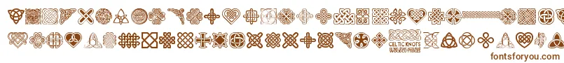 Шрифт CelticKnots – коричневые шрифты на белом фоне