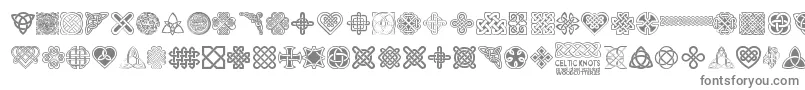 CelticKnots Font – Gray Fonts on White Background