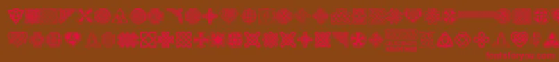 CelticKnots Font – Red Fonts on Brown Background