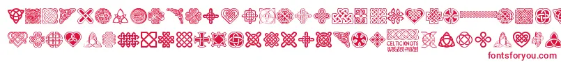 フォントCelticKnots – 赤い文字