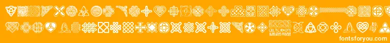 CelticKnots Font – White Fonts on Orange Background