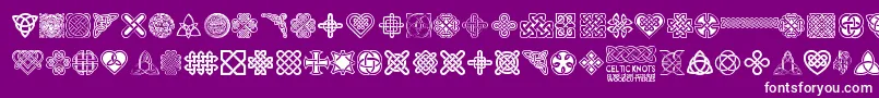 CelticKnots Font – White Fonts on Purple Background