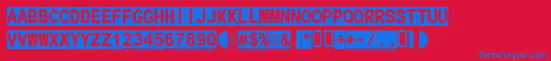 Шрифт Secure20a – синие шрифты на красном фоне