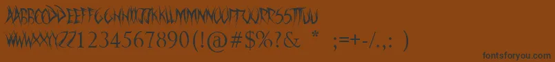 SwordThrasher Font – Black Fonts on Brown Background