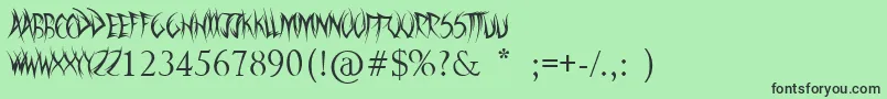 SwordThrasher Font – Black Fonts on Green Background