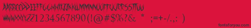 SwordThrasher Font – Black Fonts on Red Background