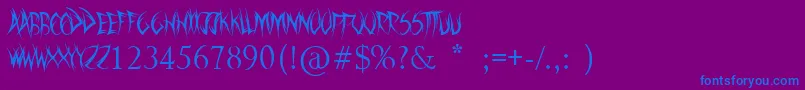 SwordThrasher Font – Blue Fonts on Purple Background