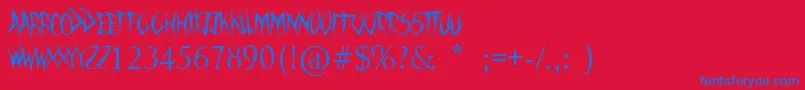 Шрифт SwordThrasher – синие шрифты на красном фоне